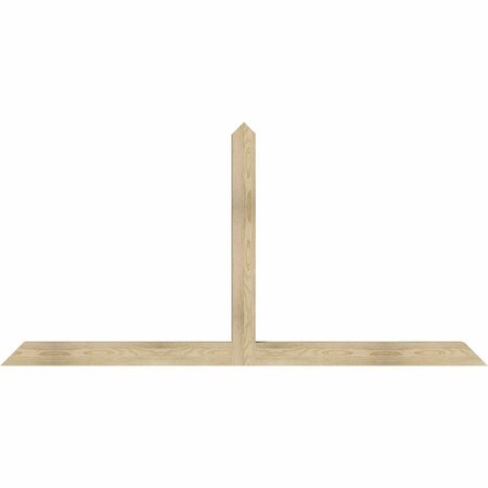 Ekena Millwork Portland Rough Sawn Timber Gable Bracket, Douglas Fir, 84"W x 42"H x 4"D x 4"F, 12/12 Pitch GBW084X42X0404POR00RDF